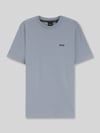 BOSS Green męski t-shirt o kroju regular fit z mieszanki bawełny Szaroniebieski