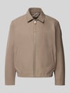 Marc O'Polo Regular Fit Blouson mit Label Patch - Marc O'Polo × DFB Travel Collection Taupe
