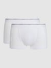 Jockey Trunks aus Baumwolle im 2er-Pack Weiss