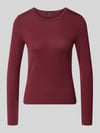 VERO MODA Slim Fit Langarmshirt aus Lyocell-Mix Modell 'ADA' Bordeaux