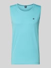 LERROS Tanktop mit Rundhalsausschnitt und Logo-Print Tuerkis