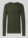 JACK & JONES Gebreide pullover met ronde hals, model 'OTTO' Donkergroen