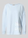 Smith and Soul Oversized Sweatshirt mit Statement-Print und Rollsaum Bleu
