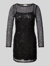 LeGer Minikleid mit Paillettenbesatz Modell 'Lino' Black