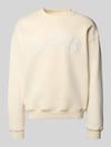 BLKVIS Sweatshirt mit Logo und Rundhalsausschnitt Offwhite