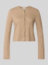 Marc O'Polo Regular Fit Cardigan aus Baumwolle-Leinen-Mix Beige