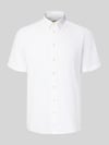 Blend Slim Fit Leinenhemd mit Viskose-Anteil Modell 'Bobby' Offwhite