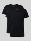 Christian Berg Men T-Shirt mit V-Ausschnitt im 2er-Pack Black