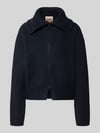 MOS MOSH Strickjacke aus Mohair-Mix mit Label-Detail Modell 'Hulda' Marine