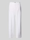 windsor. Wide Leg Hose aus Leinen-Mix Weiss