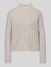 HUGO Boxy Fit Strickpullover aus Baumwoll-Mix mit Woll-Alpaka-Anteil Modell 'Safineyny' Offwhite