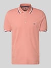 Christian Berg Men Koszulka polo w kroju regular fit z kontrastowymi paskami Łososiowy