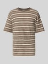 Lindbergh Oversized T-Shirt mit Rundhalsausschnitt Hellbraun