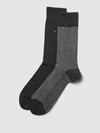 Tommy Hilfiger Socken mit Label-Details im 2er-Pack Modell 'Birdeye' Anthrazit
