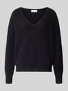 American Vintage Sweter z dzianiny z dodatkiem lnu model 'DAMSVILLE' Czarny