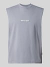 JACK & JONES T-Shirt mit Stitching Rauchblau