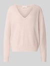 American Vintage Sweter z dzianiny z dodatkiem lnu model 'DAMSVILLE' Écru