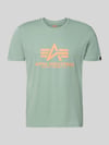 Alpha Industries T-Shirt mit Label-Detail Modell 'BASIC' Lind