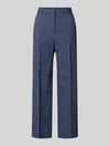 Weekend Max Mara Spodnie o kroju regular fit z mieszanki bawełny i lnu, szerokie, model 'MARINA' Granatowy