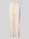 Jake*s Casual Stoffhose aus Viskose-Leinen-Mix mit elastischem Bund Beige