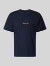 JACK & JONES T-Shirt mit Label-Stitching Modell 'NORREBRO' Marine