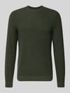 MCNEAL Strickpullover mit gerippten Abschlüssen Dunkelgruen Melange