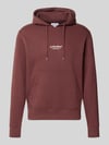 JACK & JONES Regular Fit Hoodie aus Baumwoll-Mix Modell 'Soho' Bordeaux
