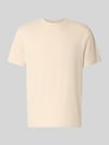 Selected Regular fit t-shirt van katoenmix model 'SPENCER' Ecru
