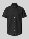 JACK & JONES Slim Fit Freizeithemd aus Baumwoll-Leinen-Mix Modell 'BREEZE' Black