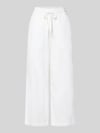 Soyaconcept Wide Fit Stoffhose aus Leinen-Mix mit Viskose-Anteil Modell 'Ina' Weiss