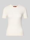 Max Mara Studio Regular Fit Strick-Shirt aus Seiden-Woll-Mix Modell 'MSTLEPRE' Offwhite