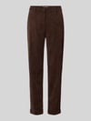 CAMBIO Regular Fit Cordhose mit fixiertem Beinumschlag Modell 'KRYSTAL' Schoko