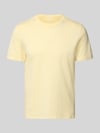 GAP T-Shirt mit Rundhalsausschnitt und Label-Stitching Hellgelb