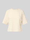 Jake*s Collection T-Shirt mit Zierbesatz Ecru
