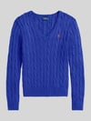 Polo Ralph Lauren Regular Fit Strickpullover aus reiner Baumwolle Modell 'KIMBERLY' Royal