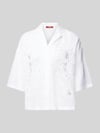 Max Mara Studio Regular Fit Hemdbluse mit Lochstickerei Modell 'LEGNO' Weiss