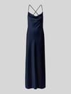 VM by Vera Mont Avondjurk met cascadehals Marineblauw