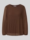 ZABAIONE blouse met lange mouwen van viscosemix model 'EVA' Donkerbruin