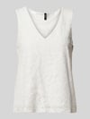 VERO MODA Top na ramiączkach o kroju regular fit z mieszanka bawełny model 'HONEY' Biały