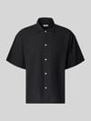 JACK & JONES Regular Fit Freizeithemd aus Baumwoll-Leinen-Mix Black