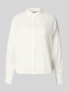 0039 Italy Regular Fit Bluse mit verdeckter Knopfleiste Modell 'SANDY' Weiss