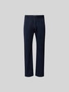 Closed Regular fit stoffen broek met labeldetail Donkerblauw