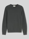 Tom Tailor Regular Fit Pullover mit Crew Neck Kragen Oliv