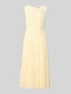 s.Oliver BLACK LABEL Regular Fit Kleid mit Plissee Hellgelb