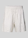 Lacoste Regular Fit Chinoshorts aus Baumwoll-Viskose-Mix Modell 'Aop Short Tenniscourt' Offwhite