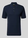 JACK & JONES Premium Regular Fit Poloshirt mit Strukturmuster Modell 'Riley' Marine