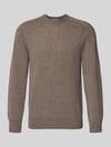 FTC Cashmere Regular Fit Strickpullover aus reinem Kaschmir Taupe