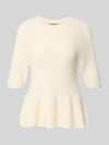MOS MOSH Strickpullover aus Alpaka-Mix Modell 'Thora' Offwhite