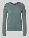 VILA Strickpullover aus Viskose-Mix Petrol
