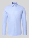 Jake*s Slim Fit Businesshemd mit Strukturoptik Bleu